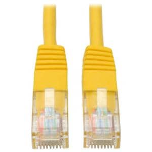 3FT CAT5E YELLOW PATCH CABLE CAT5 MOLDED RJ45 M/M 350MHZ PVC UTP
