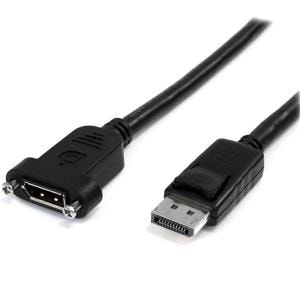 3FT PANEL MOUNT DISPLAYPORT CABLE DP 1.2 VIDEO EXTENSION CORD