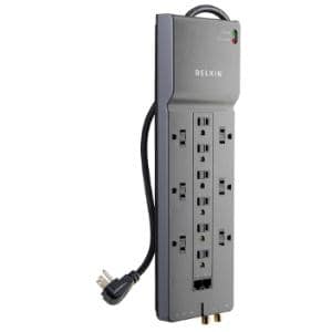 12OUT SURGE PROTECTOR10FT CORD POWER CORD W/ RJ45 COAX & RJ11