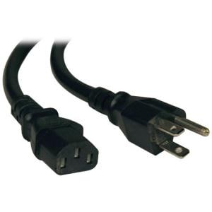 1FT COMPUTER POWER CORD 18AWG 10A 125V 5-15P TO C13