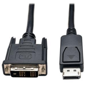 6FT DISPLAYPORT TO DVI CABLE DP TO DVI W/LATCHES SINGLE LINK M/M
